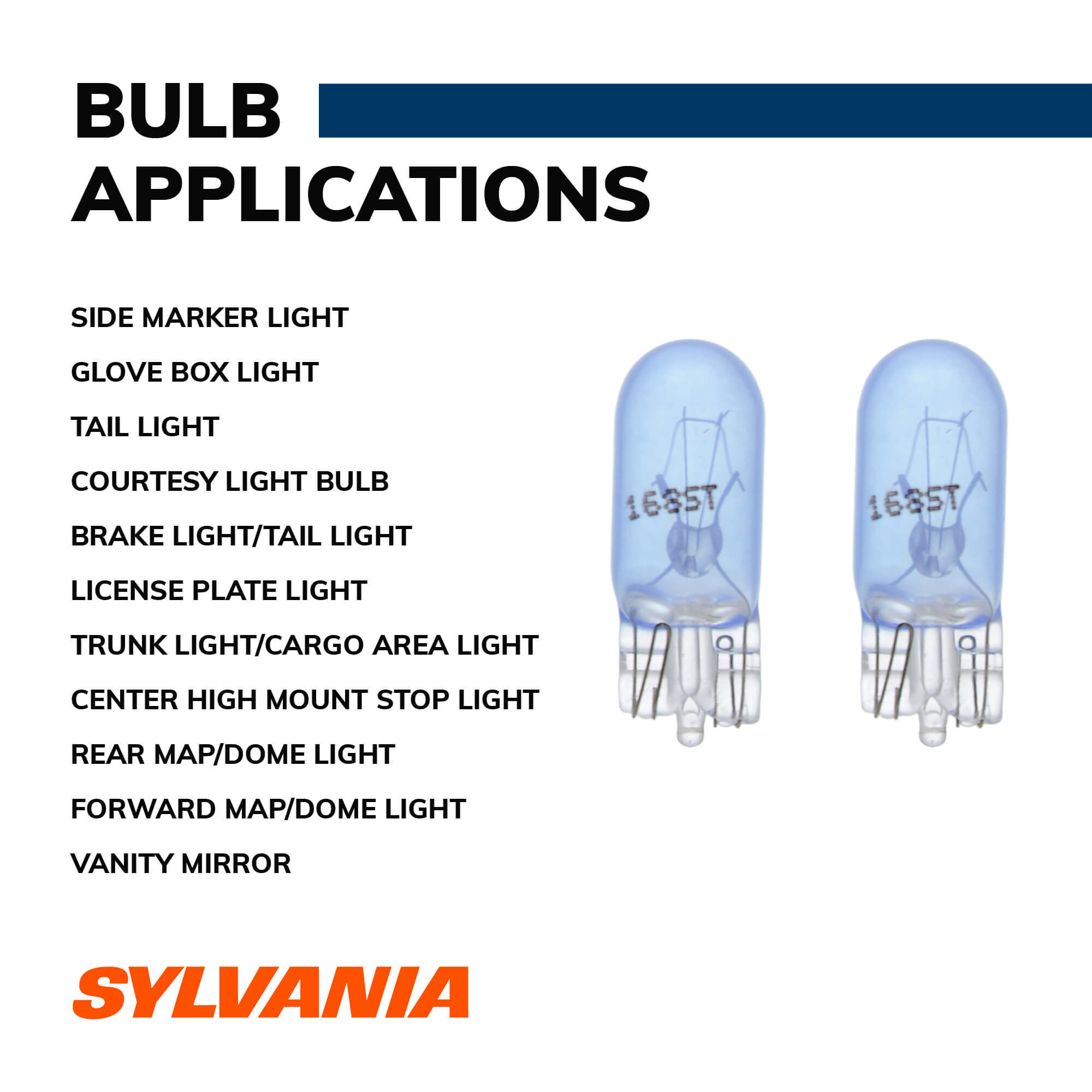 SYLVANIA 168 SilverStar Mini Bulb, 2 Pack